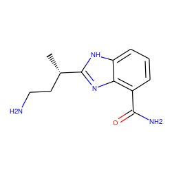 C[C@@H](CCN)c1nc2c(C(N)=O)cccc2[nH]1 ZINC000040412188