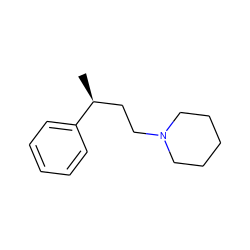 C[C@@H](CCN1CCCCC1)c1ccccc1 ZINC000034409054