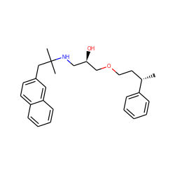 C[C@@H](CCOC[C@H](O)CNC(C)(C)Cc1ccc2ccccc2c1)c1ccccc1 ZINC000049785648