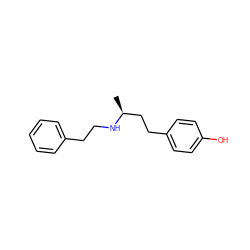 C[C@@H](CCc1ccc(O)cc1)NCCc1ccccc1 ZINC000004989406