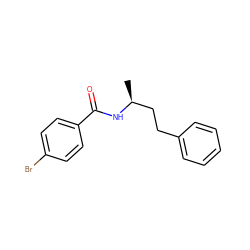 C[C@@H](CCc1ccccc1)NC(=O)c1ccc(Br)cc1 ZINC000000455165