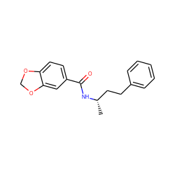 C[C@@H](CCc1ccccc1)NC(=O)c1ccc2c(c1)OCO2 ZINC000000339927