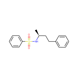 C[C@@H](CCc1ccccc1)NS(=O)(=O)c1ccccc1 ZINC000000860182