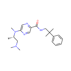 C[C@@H](CN(C)C)N(C)c1cnc(C(=O)NCC(C)(C)c2ccccc2)cn1 ZINC000028882483