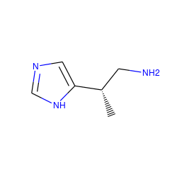 C[C@@H](CN)c1cnc[nH]1 ZINC000013524461