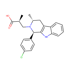 C[C@@H](CN1[C@H](C)Cc2c([nH]c3ccccc23)[C@H]1c1ccc(Cl)cc1)C(=O)O ZINC000473112997