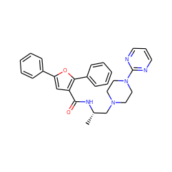 C[C@@H](CN1CCN(c2ncccn2)CC1)NC(=O)c1cc(-c2ccccc2)oc1-c1ccccc1 ZINC000045372279