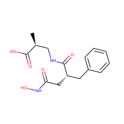 C[C@@H](CNC(=O)[C@@H](CC(=O)NO)Cc1ccccc1)C(=O)O ZINC000001533177