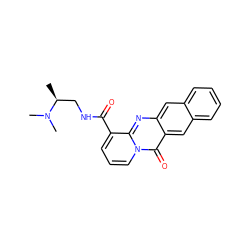 C[C@@H](CNC(=O)c1cccn2c(=O)c3cc4ccccc4cc3nc12)N(C)C ZINC000169349319