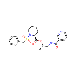 C[C@@H](CNC(=O)c1cccnc1)OC(=O)[C@@H]1CCCCN1S(=O)(=O)Cc1ccccc1 ZINC001772603314