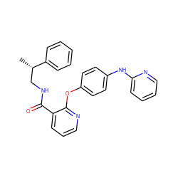 C[C@@H](CNC(=O)c1cccnc1Oc1ccc(Nc2ccccn2)cc1)c1ccccc1 ZINC000147846039