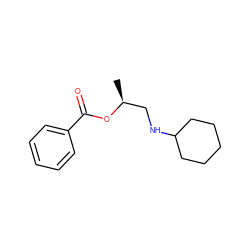 C[C@@H](CNC1CCCCC1)OC(=O)c1ccccc1 ZINC000002034892