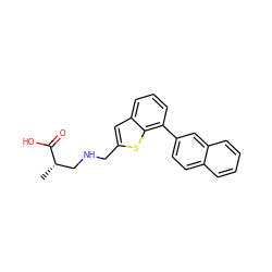 C[C@@H](CNCc1cc2cccc(-c3ccc4ccccc4c3)c2s1)C(=O)O ZINC001772638821