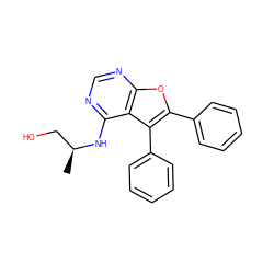 C[C@@H](CO)Nc1ncnc2oc(-c3ccccc3)c(-c3ccccc3)c12 ZINC000013646305