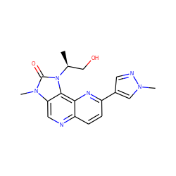 C[C@@H](CO)n1c(=O)n(C)c2cnc3ccc(-c4cnn(C)c4)nc3c21 ZINC000118531622