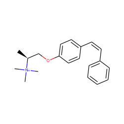 C[C@@H](COc1ccc(/C=C\c2ccccc2)cc1)[N+](C)(C)C ZINC000007997461