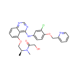 C[C@@H](COc1cccc2ncnc(Nc3ccc(OCc4ccccn4)c(Cl)c3)c12)N(C)C(=O)CO ZINC000028950746