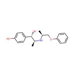 C[C@@H](COc1ccccc1)N[C@@H](C)[C@@H](O)c1ccc(O)cc1 ZINC000011616526