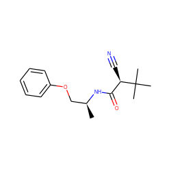 C[C@@H](COc1ccccc1)NC(=O)[C@@H](C#N)C(C)(C)C ZINC000029339365