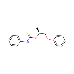 C[C@@H](COc1ccccc1)OC(=S)Nc1ccccc1 ZINC000040895489