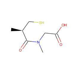 C[C@@H](CS)C(=O)N(C)CC(=O)O ZINC000027731062