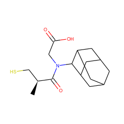 C[C@@H](CS)C(=O)N(CC(=O)O)C1C2CC3CC(C2)CC1C3 ZINC000028257959