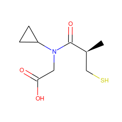 C[C@@H](CS)C(=O)N(CC(=O)O)C1CC1 ZINC000027730314