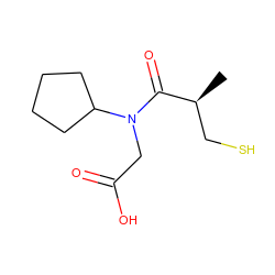 C[C@@H](CS)C(=O)N(CC(=O)O)C1CCCC1 ZINC000028262706