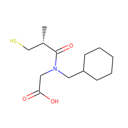 C[C@@H](CS)C(=O)N(CC(=O)O)CC1CCCCC1 ZINC000028259232