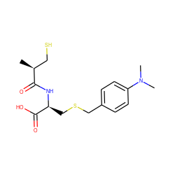 C[C@@H](CS)C(=O)N[C@@H](CSCc1ccc(N(C)C)cc1)C(=O)O ZINC000001892787