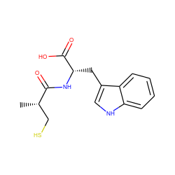 C[C@@H](CS)C(=O)N[C@@H](Cc1c[nH]c2ccccc12)C(=O)O ZINC000003814172