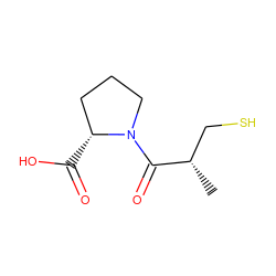 C[C@@H](CS)C(=O)N1CCC[C@H]1C(=O)O ZINC000000057000