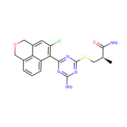 C[C@@H](CSc1nc(N)nc(-c2c(Cl)cc3c4c(cccc24)COC3)n1)C(N)=O ZINC000043176587