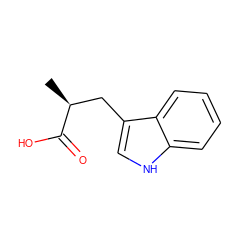 C[C@@H](Cc1c[nH]c2ccccc12)C(=O)O ZINC000000178385