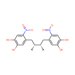 C[C@@H](Cc1cc(O)c(O)cc1[N+](=O)[O-])[C@H](C)Cc1cc(O)c(O)cc1[N+](=O)[O-] ZINC000013474190