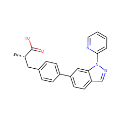 C[C@@H](Cc1ccc(-c2ccc3cnn(-c4ccccn4)c3c2)cc1)C(=O)O ZINC001772627683