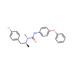 C[C@@H](Cc1ccc(Cl)cc1)N(C)C(=O)Nc1ccc(Oc2ccccc2)cc1 ZINC000013863327