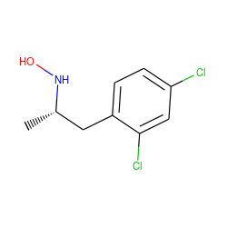 C[C@@H](Cc1ccc(Cl)cc1Cl)NO ZINC000002044326