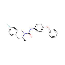 C[C@@H](Cc1ccc(F)cc1)N(C)C(=O)Nc1ccc(Oc2ccccc2)cc1 ZINC000013863325