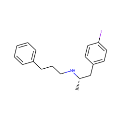 C[C@@H](Cc1ccc(I)cc1)NCCCc1ccccc1 ZINC000028225950