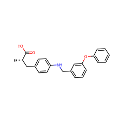 C[C@@H](Cc1ccc(NCc2cccc(Oc3ccccc3)c2)cc1)C(=O)O ZINC000028571988