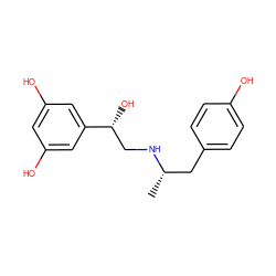 C[C@@H](Cc1ccc(O)cc1)NC[C@@H](O)c1cc(O)cc(O)c1 ZINC000000057321