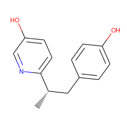 C[C@@H](Cc1ccc(O)cc1)c1ccc(O)cn1 ZINC000043062333