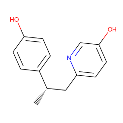 C[C@@H](Cc1ccc(O)cn1)c1ccc(O)cc1 ZINC000042965842