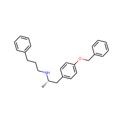 C[C@@H](Cc1ccc(OCc2ccccc2)cc1)NCCCc1ccccc1 ZINC000013822212