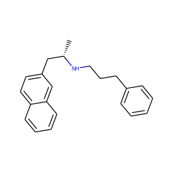 C[C@@H](Cc1ccc2ccccc2c1)NCCCc1ccccc1 ZINC000013736022