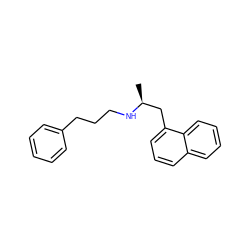 C[C@@H](Cc1cccc2ccccc12)NCCCc1ccccc1 ZINC000013736016