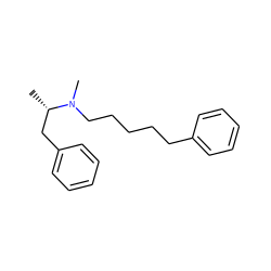 C[C@@H](Cc1ccccc1)N(C)CCCCCc1ccccc1 ZINC000013820950