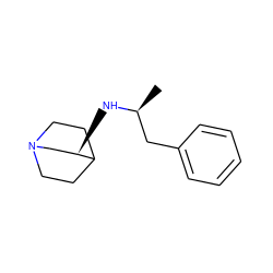 C[C@@H](Cc1ccccc1)N[C@@H]1CN2CCC1CC2 ZINC000019946824