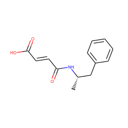 C[C@@H](Cc1ccccc1)NC(=O)/C=C/C(=O)O ZINC000001644650